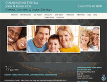 Tablet Screenshot of cornerstone-dental.com
